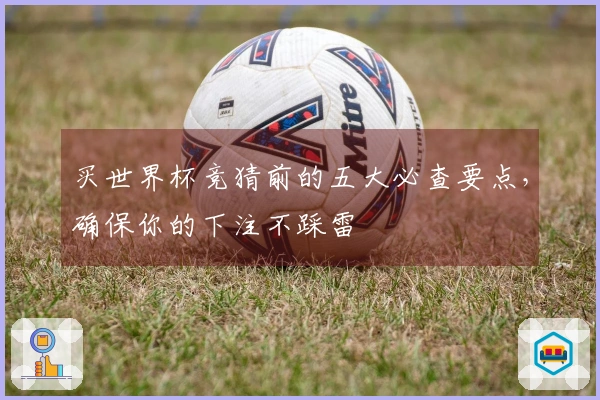 买世界杯竞猜前的五大必查要点，确保你的下注不踩雷